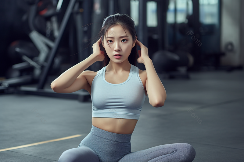 性感女性健身房内做瑜伽运动训练健身实拍,高清,摄影图,摄影图片,图片大全,摄影图免费下载